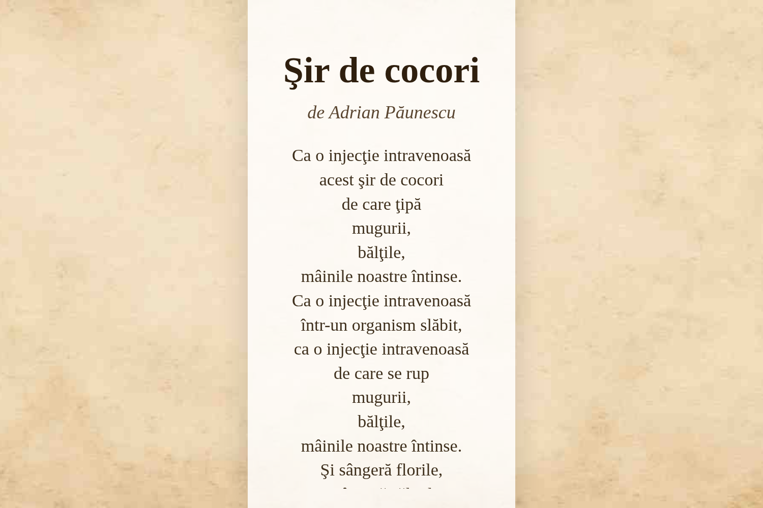 Şir de cocori