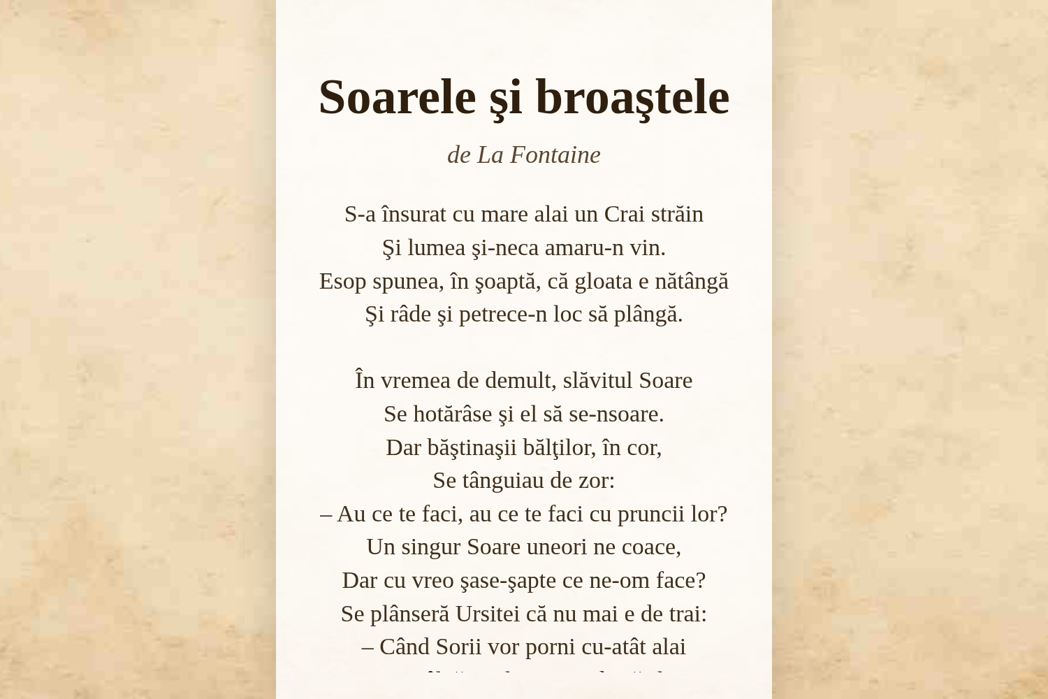 Soarele şi broaştele
