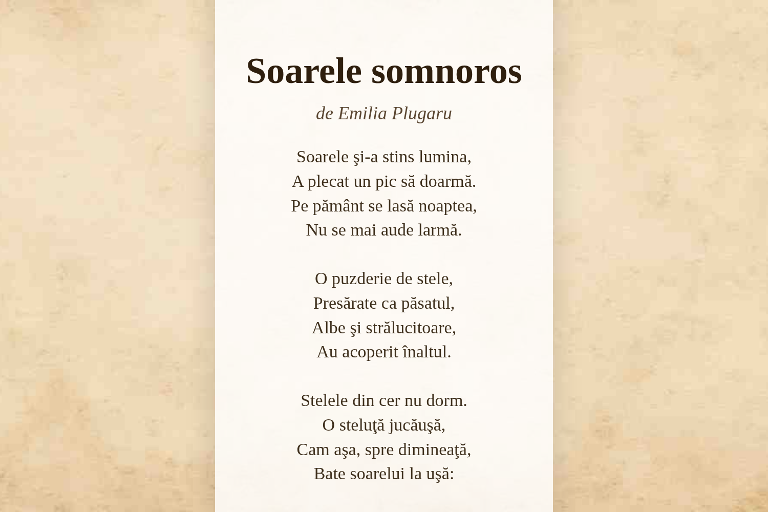 Soarele somnoros