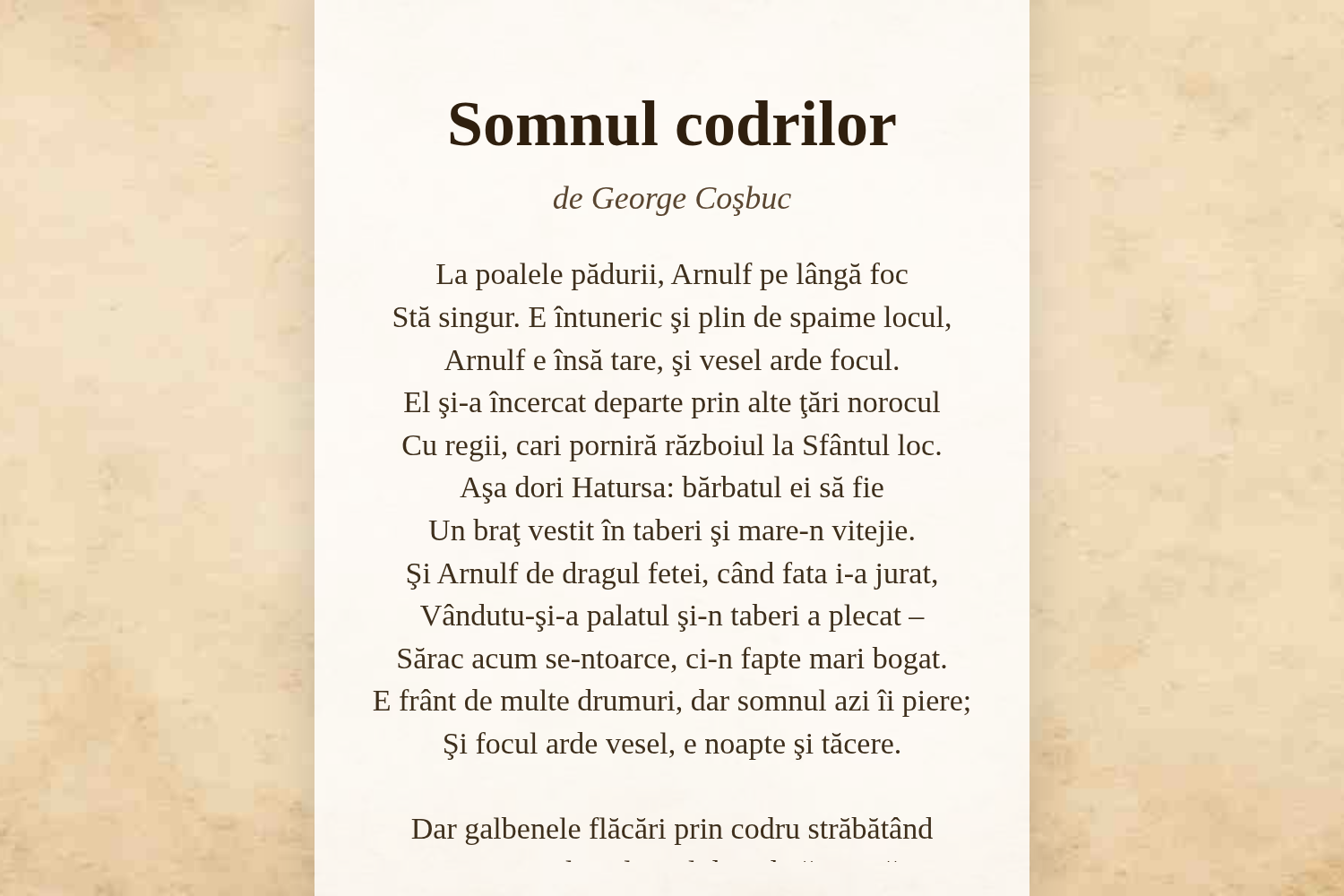 Somnul codrilor