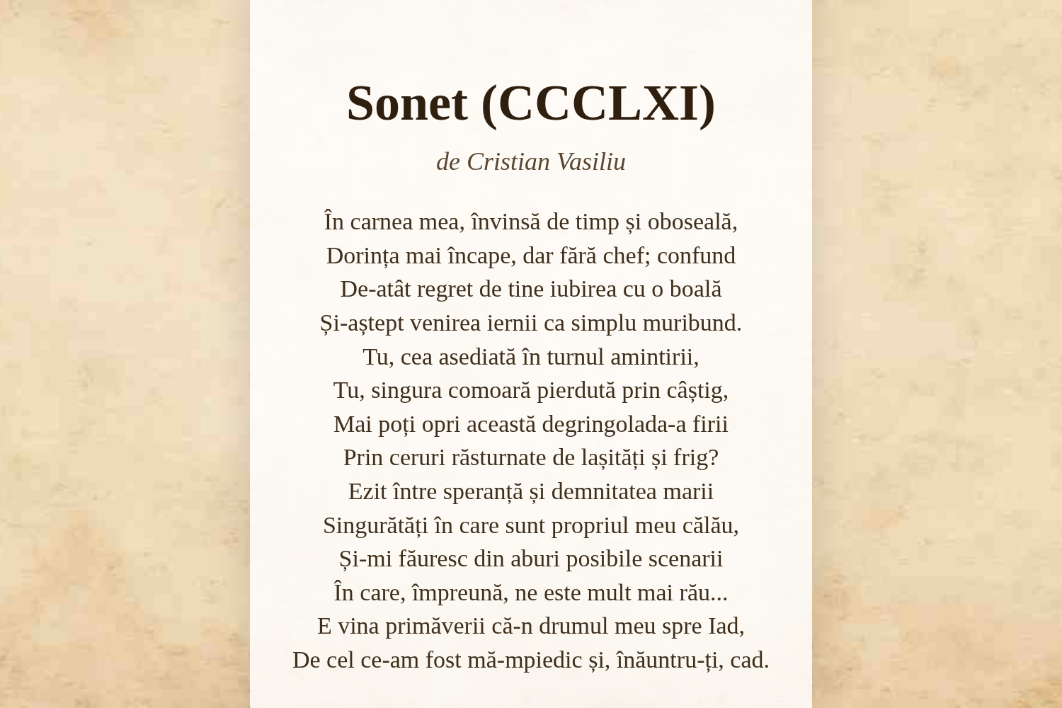 Sonet (CCCLXI)
