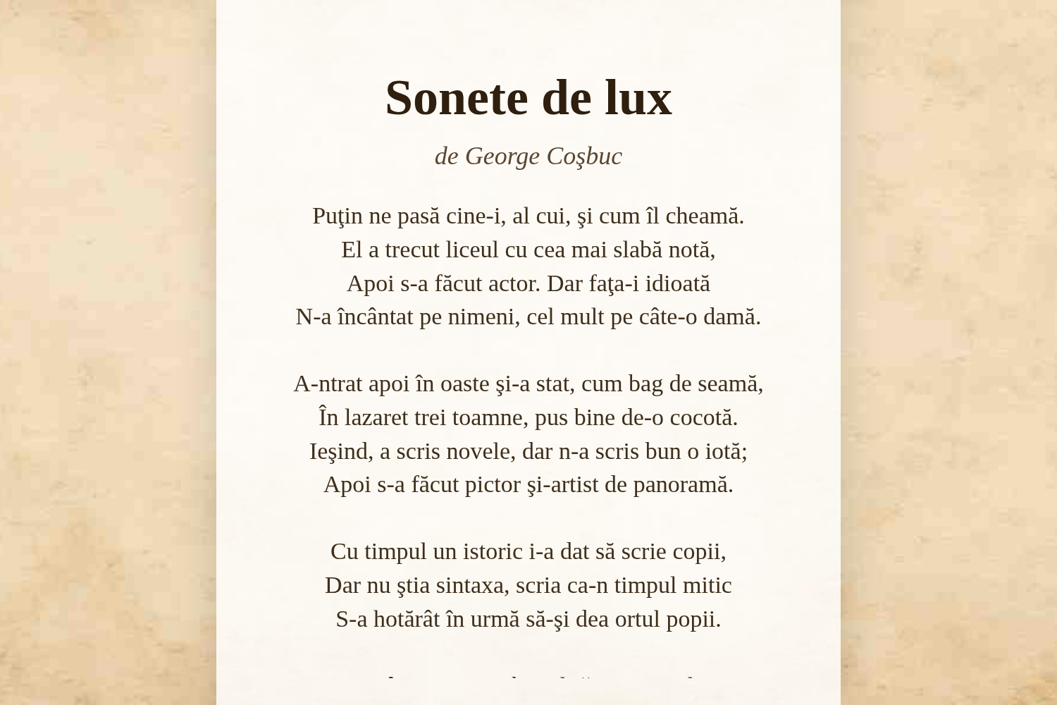 Sonete de lux