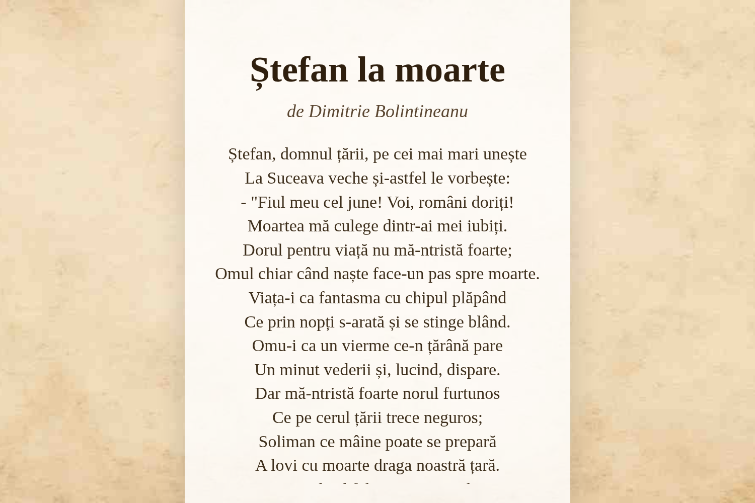 Ștefan la moarte