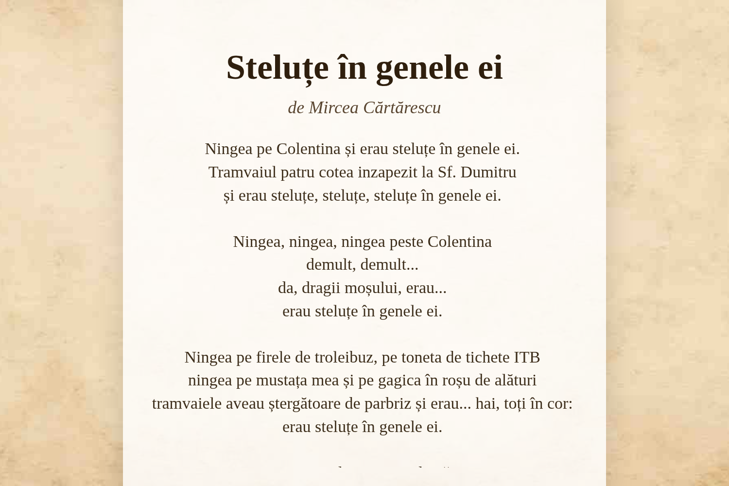 Steluțe în genele ei