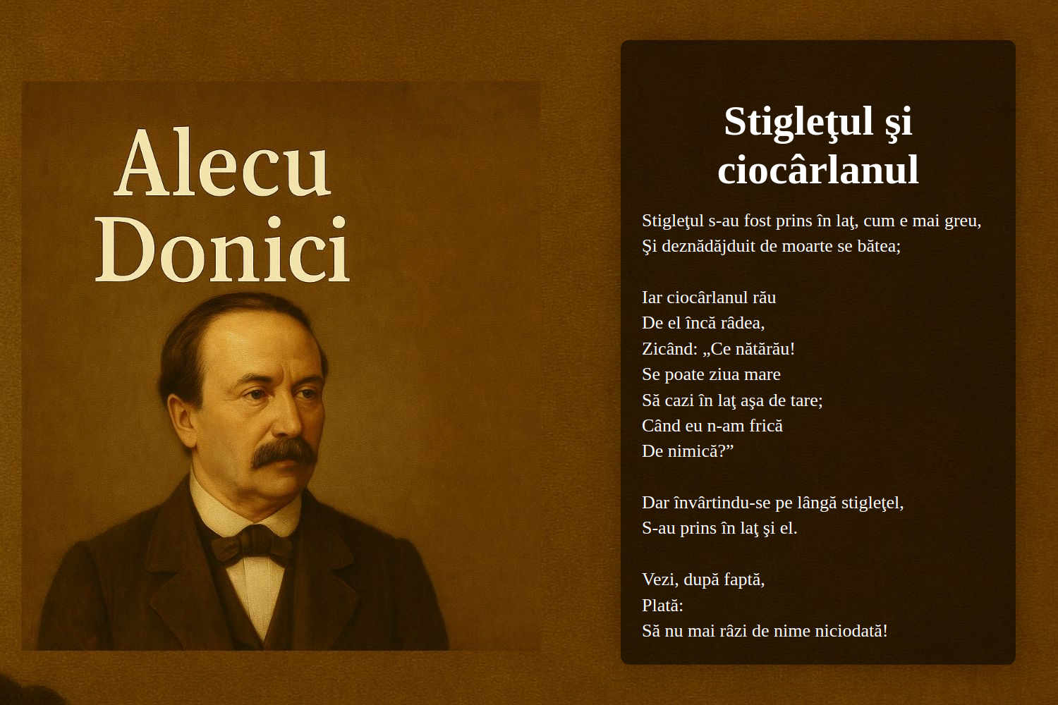 Stigleţul şi ciocârlanul