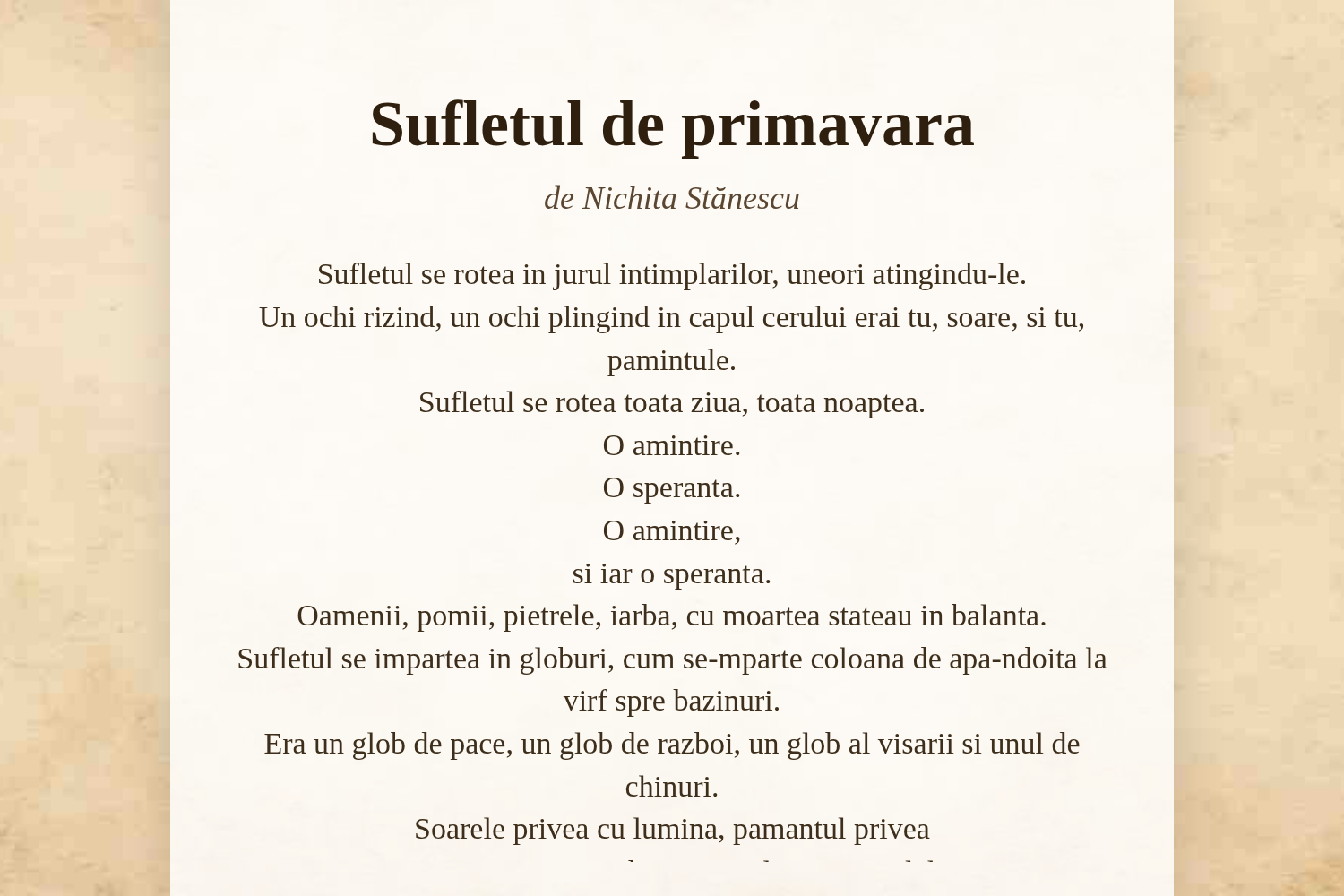 Sufletul de primavara