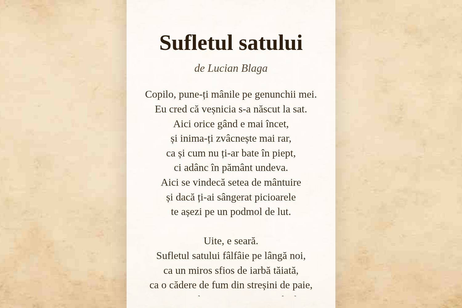 Sufletul satului
