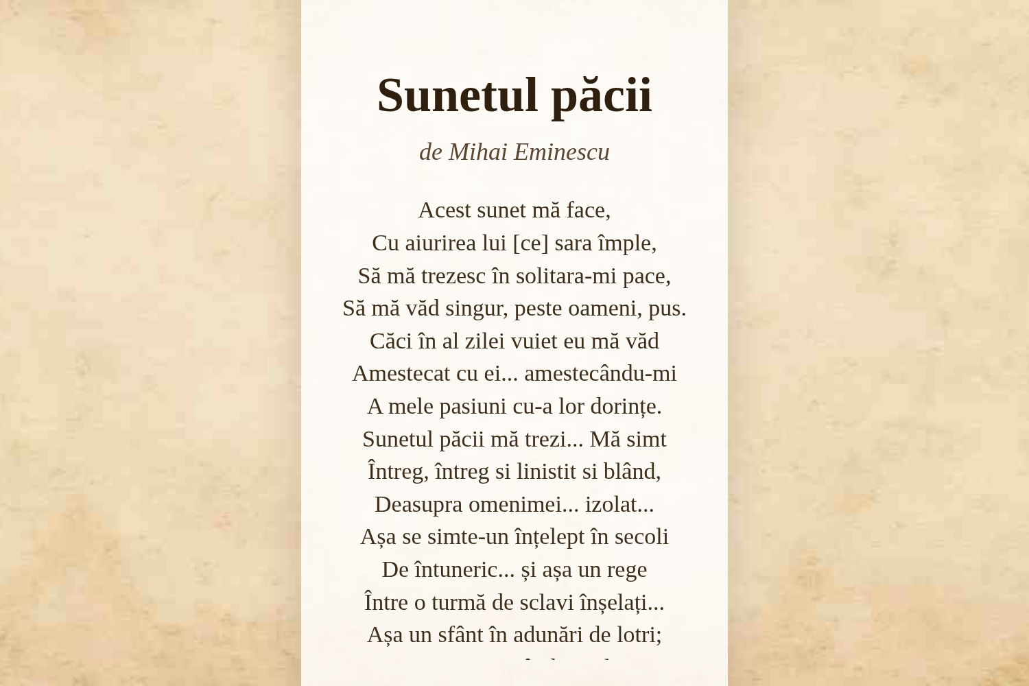 Sunetul păcii