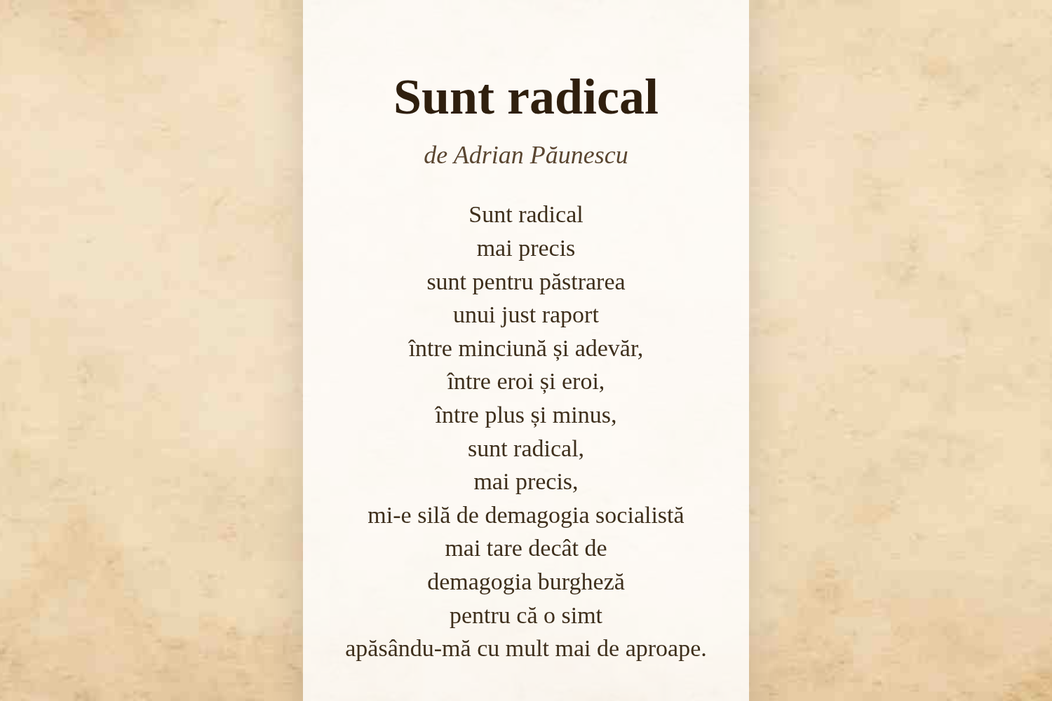 Sunt radical