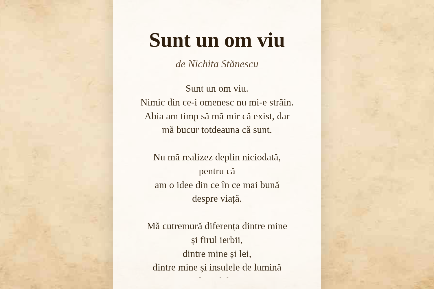 Sunt un om viu