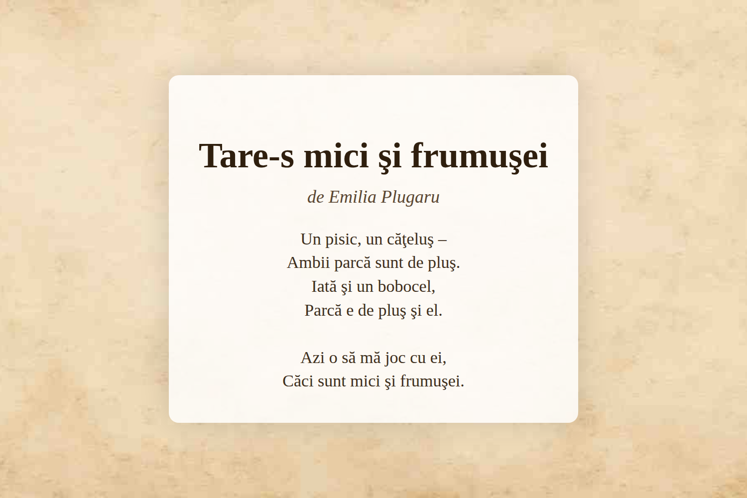 Tare-s mici şi frumuşei