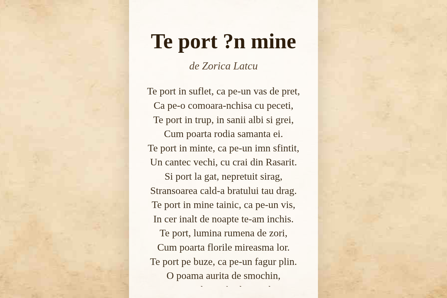 Te port ?n mine