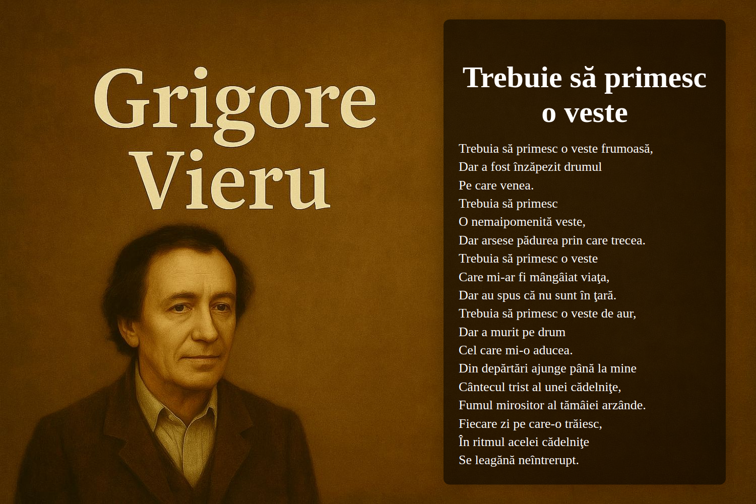 Trebuie să primesc o veste