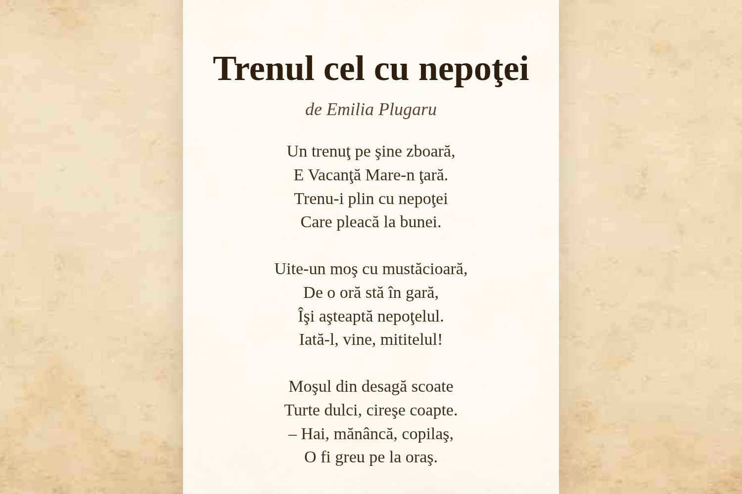 Trenul cel cu nepoţei
