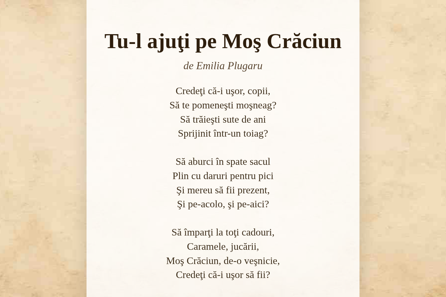 Tu-l ajuţi pe Moş Crăciun