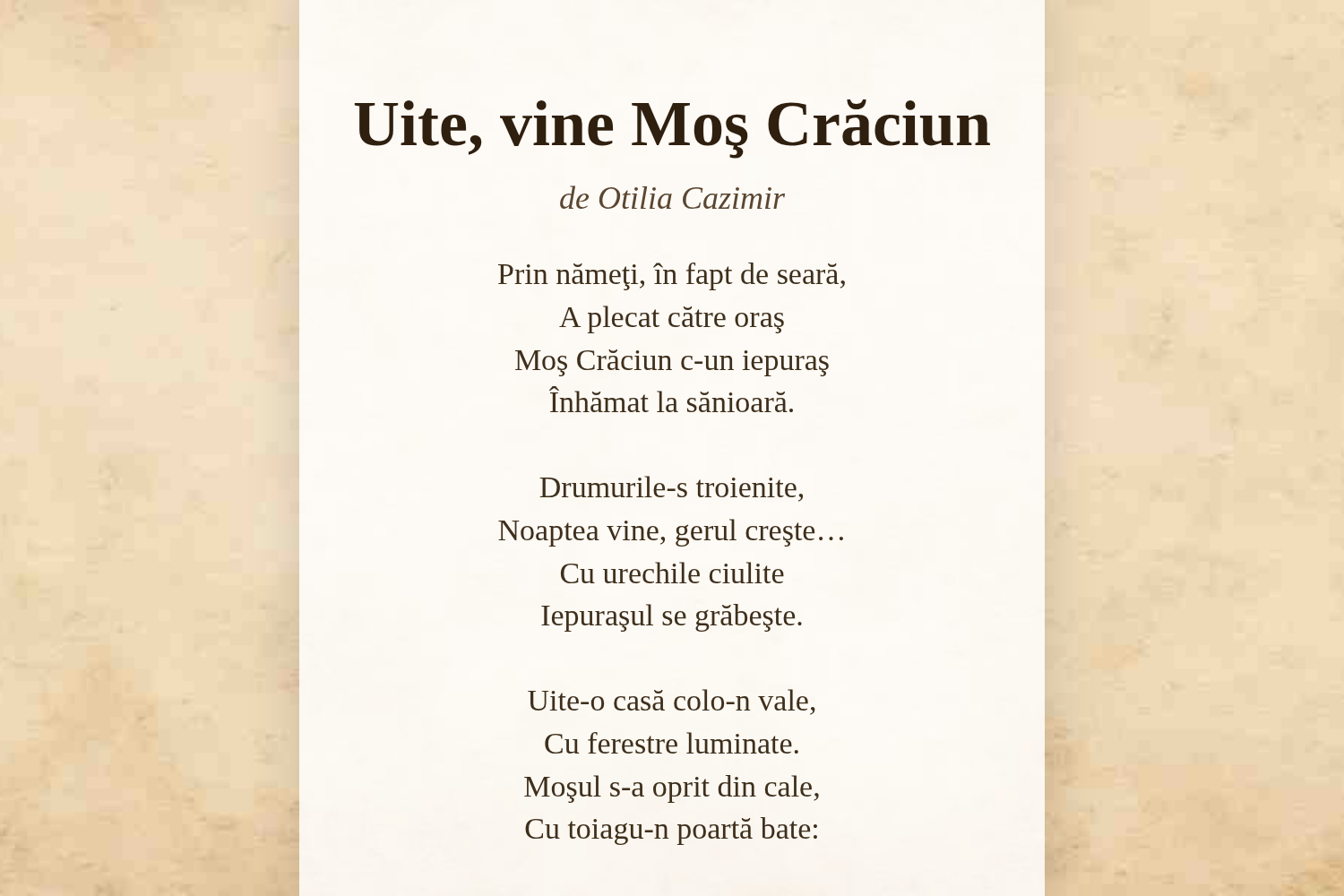Uite, vine Moş Crăciun