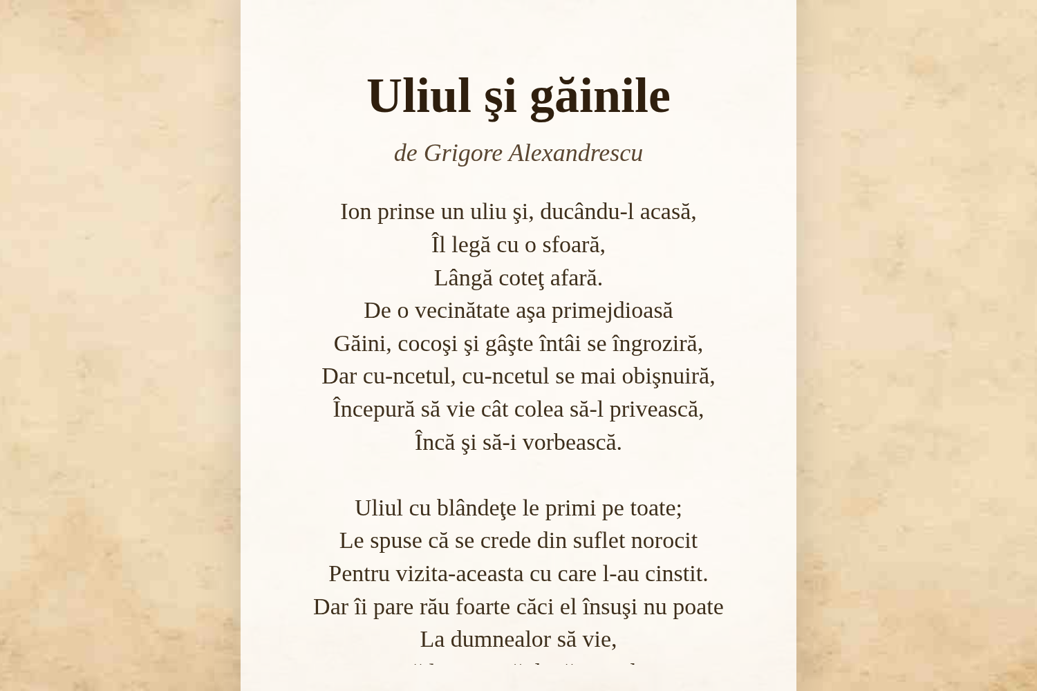 Uliul şi găinile