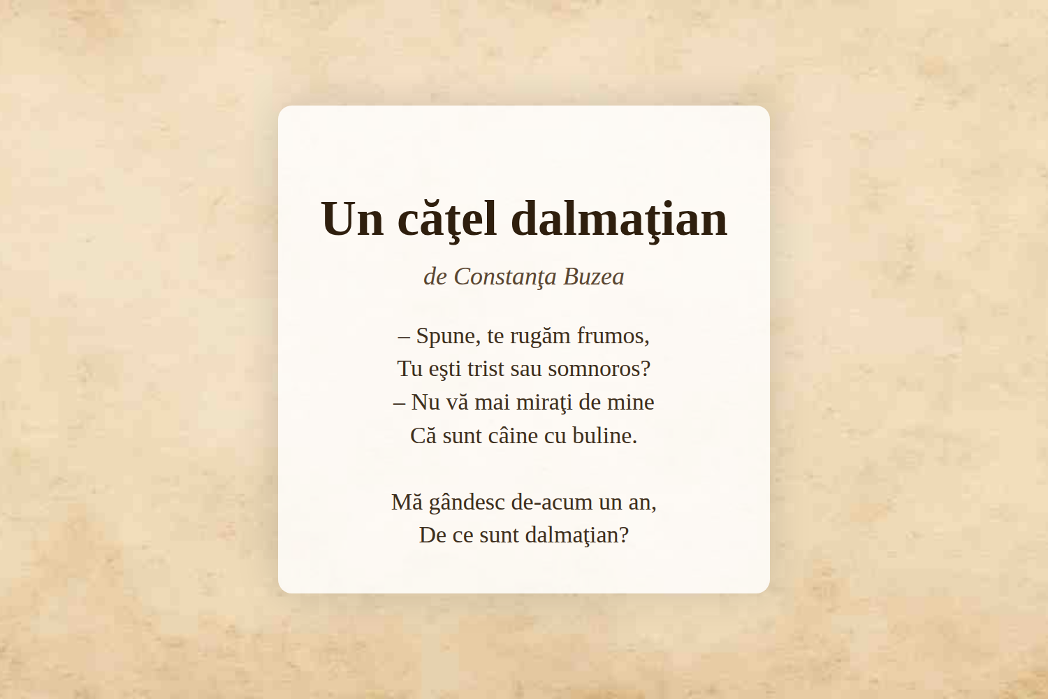 Un căţel dalmaţian