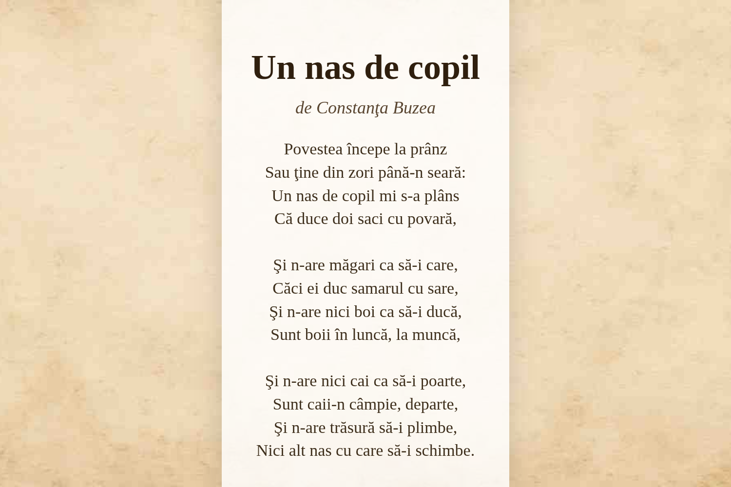 Un nas de copil