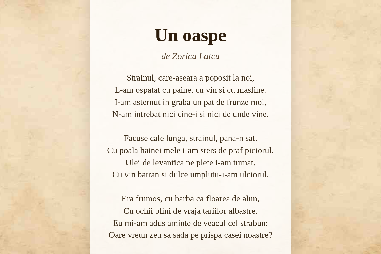 Un oaspe
