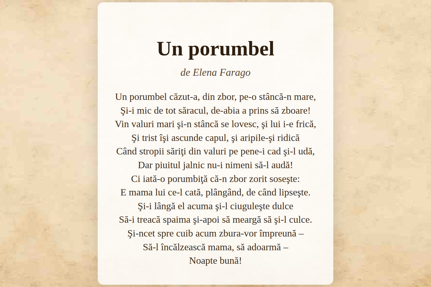 Un porumbel