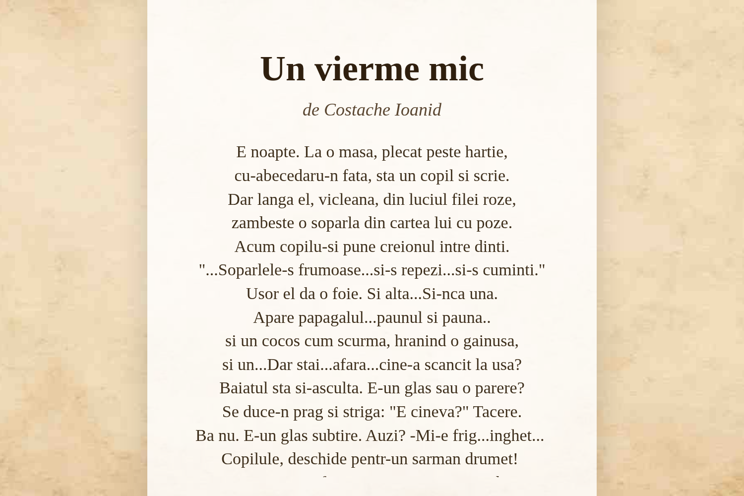 Un vierme mic