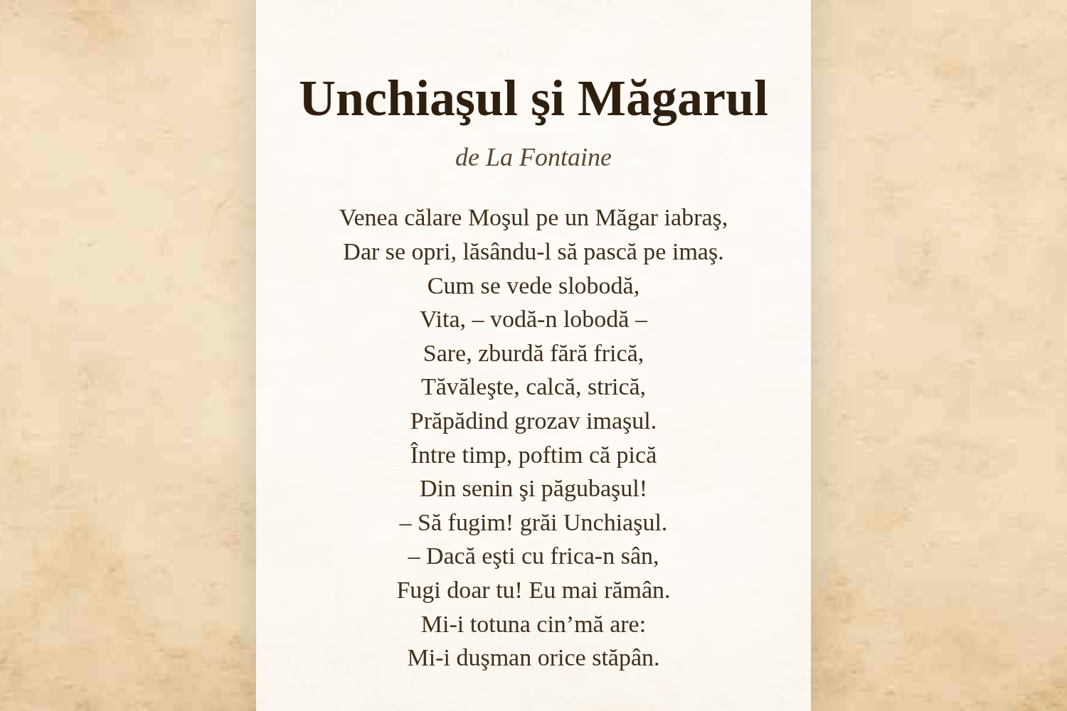 Unchiaşul şi Măgarul