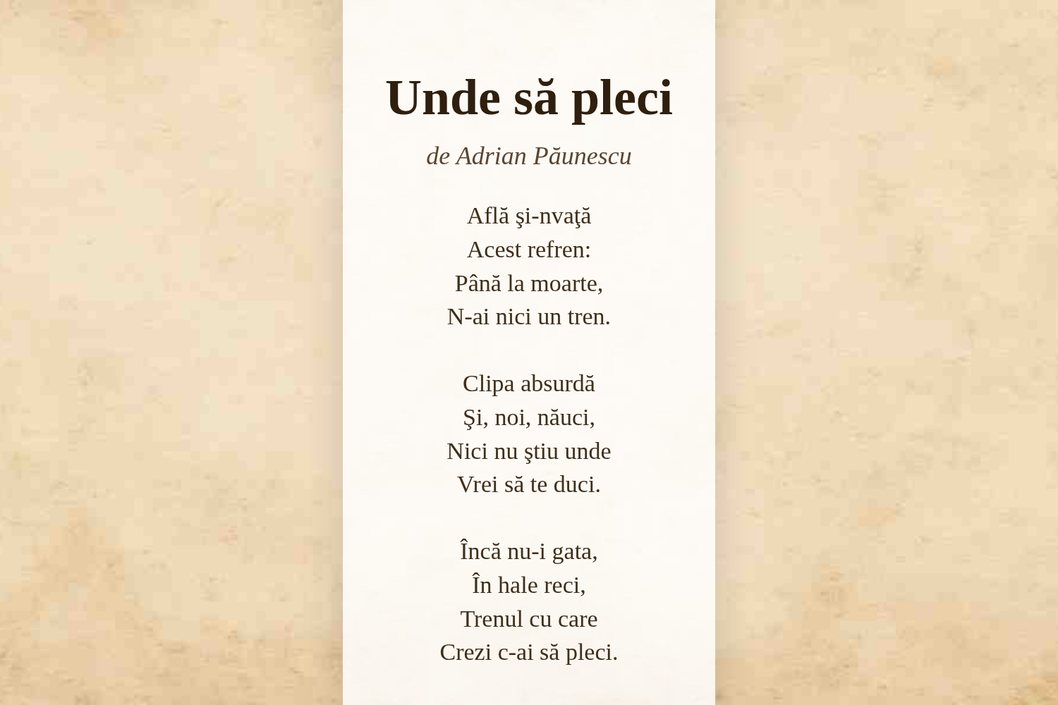 Unde să pleci