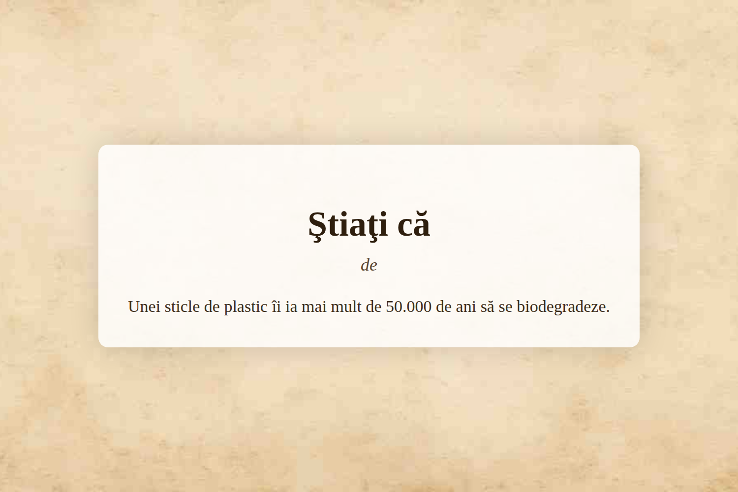 Ştiaţi că