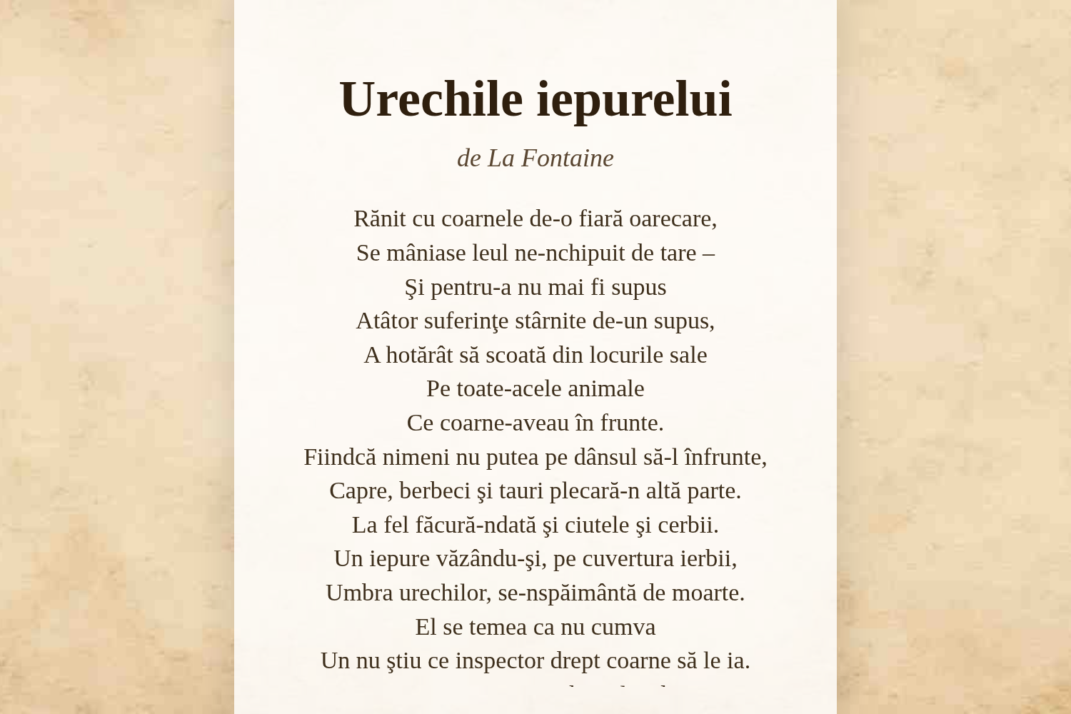 Urechile iepurelui