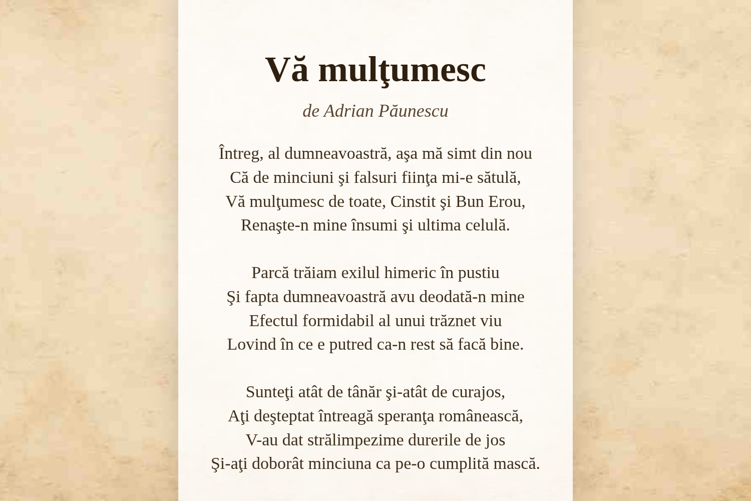 Vă mulţumesc