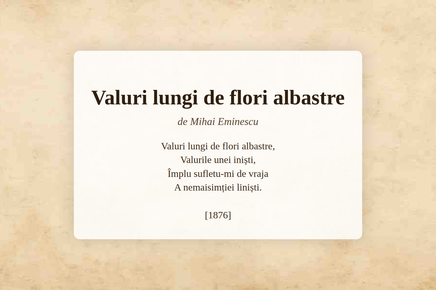 Valuri lungi de flori albastre