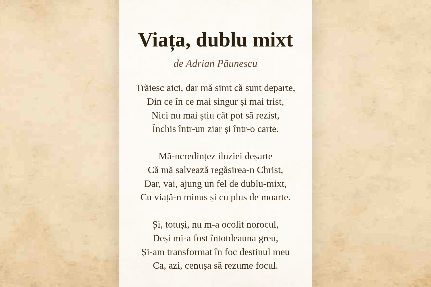 Viața, dublu mixt