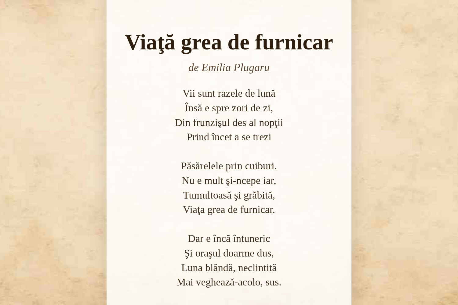 Viaţă grea de furnicar