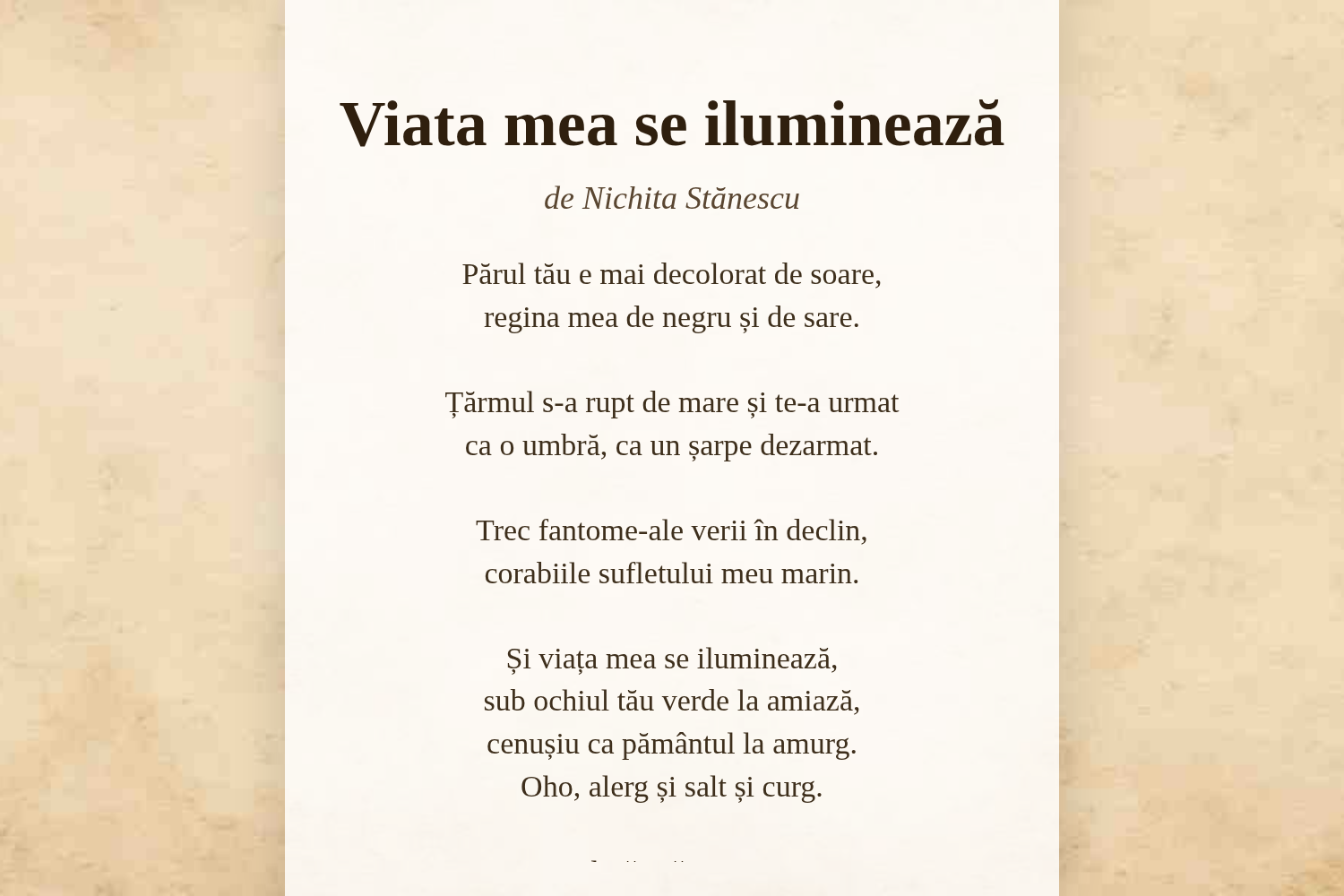 Viata mea se iluminează