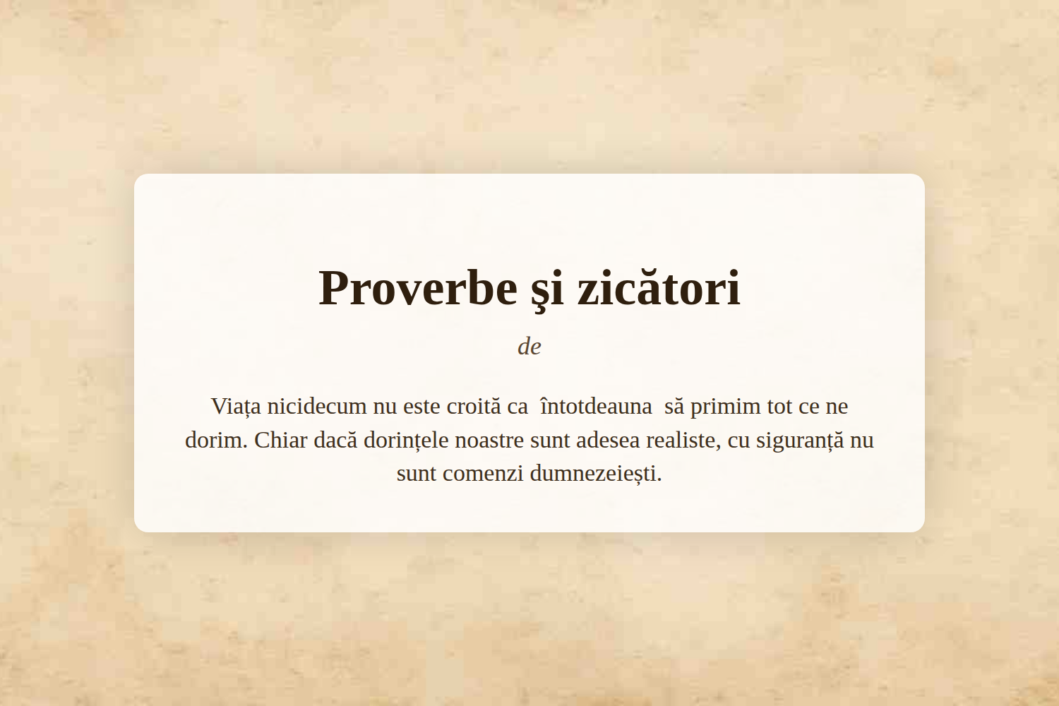 Proverbe şi zicători