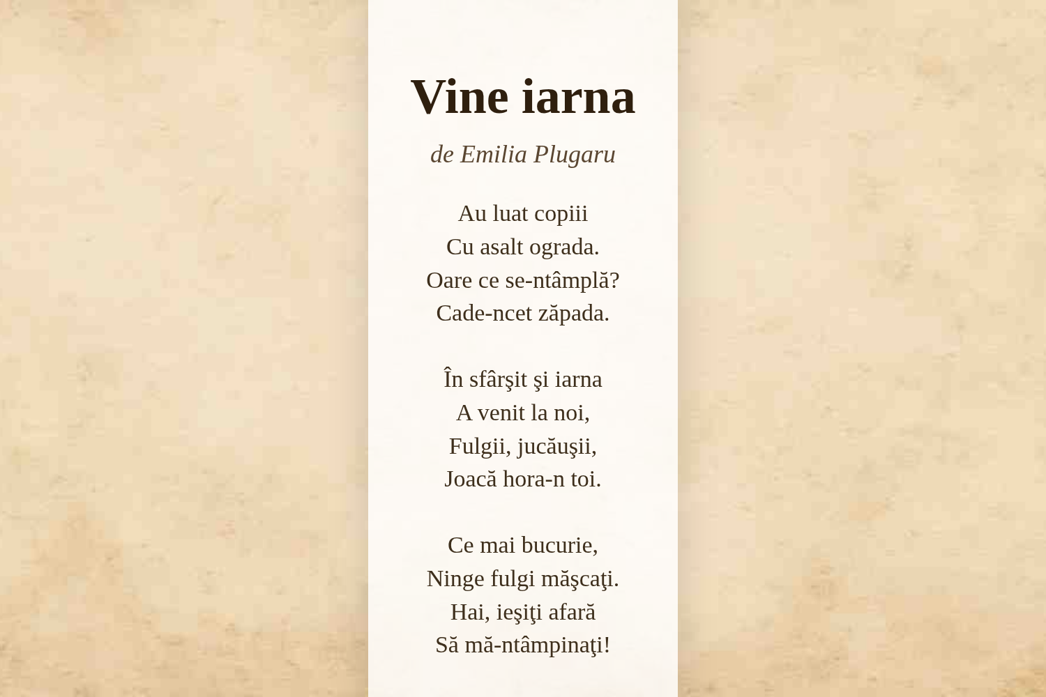 Vine iarna