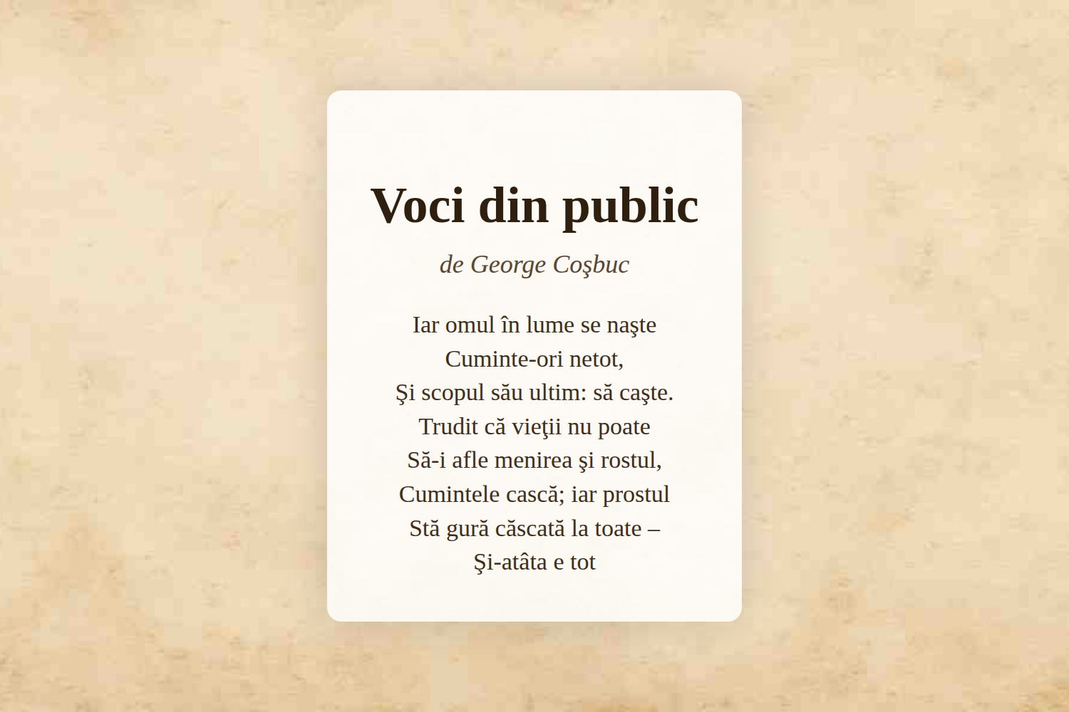 Voci din public