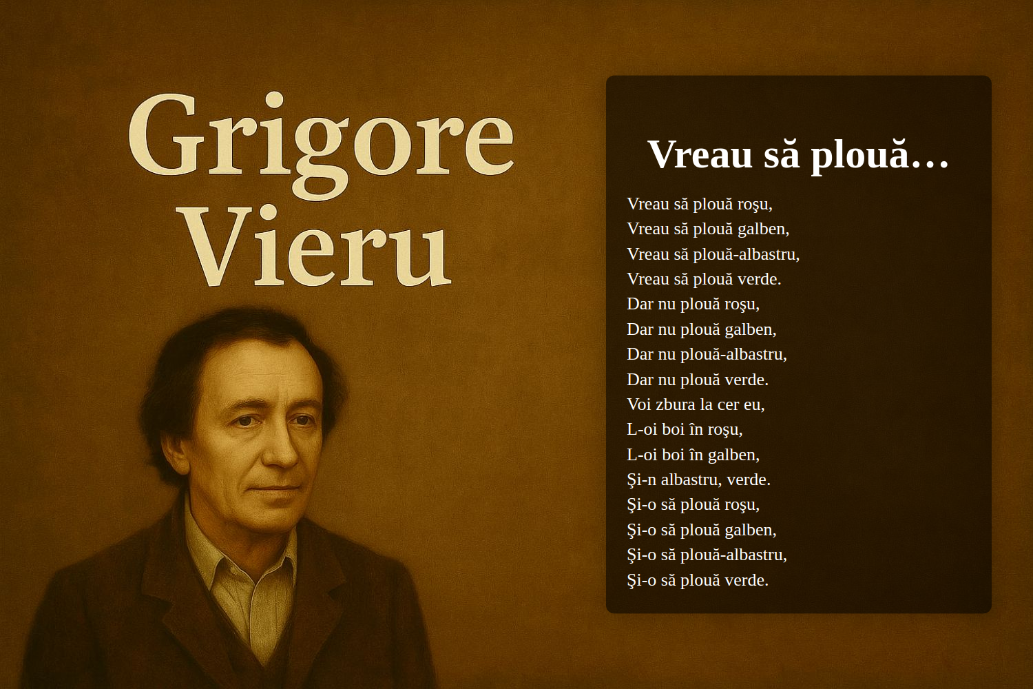Vreau să plouă…