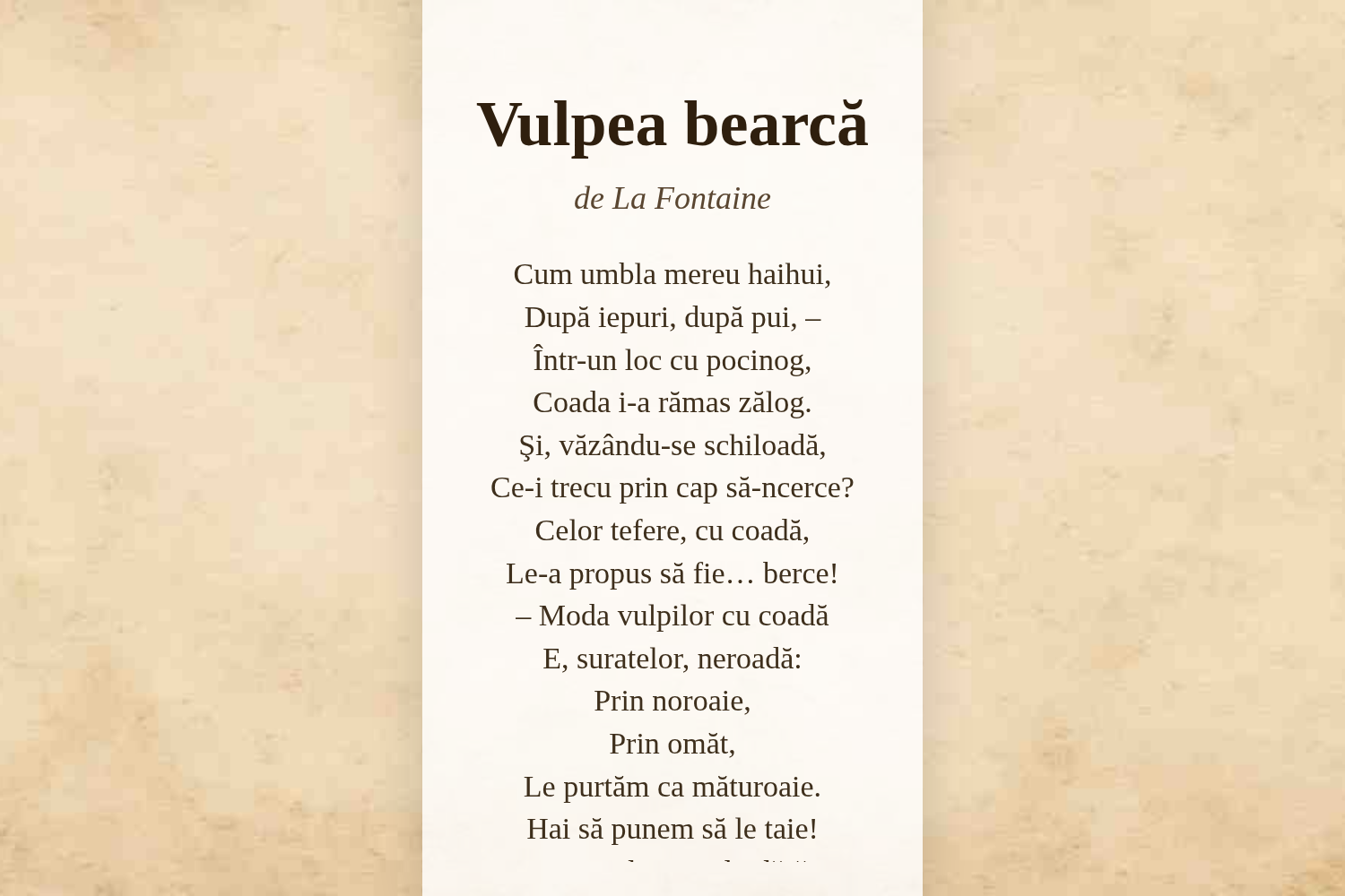 Vulpea bearcă
