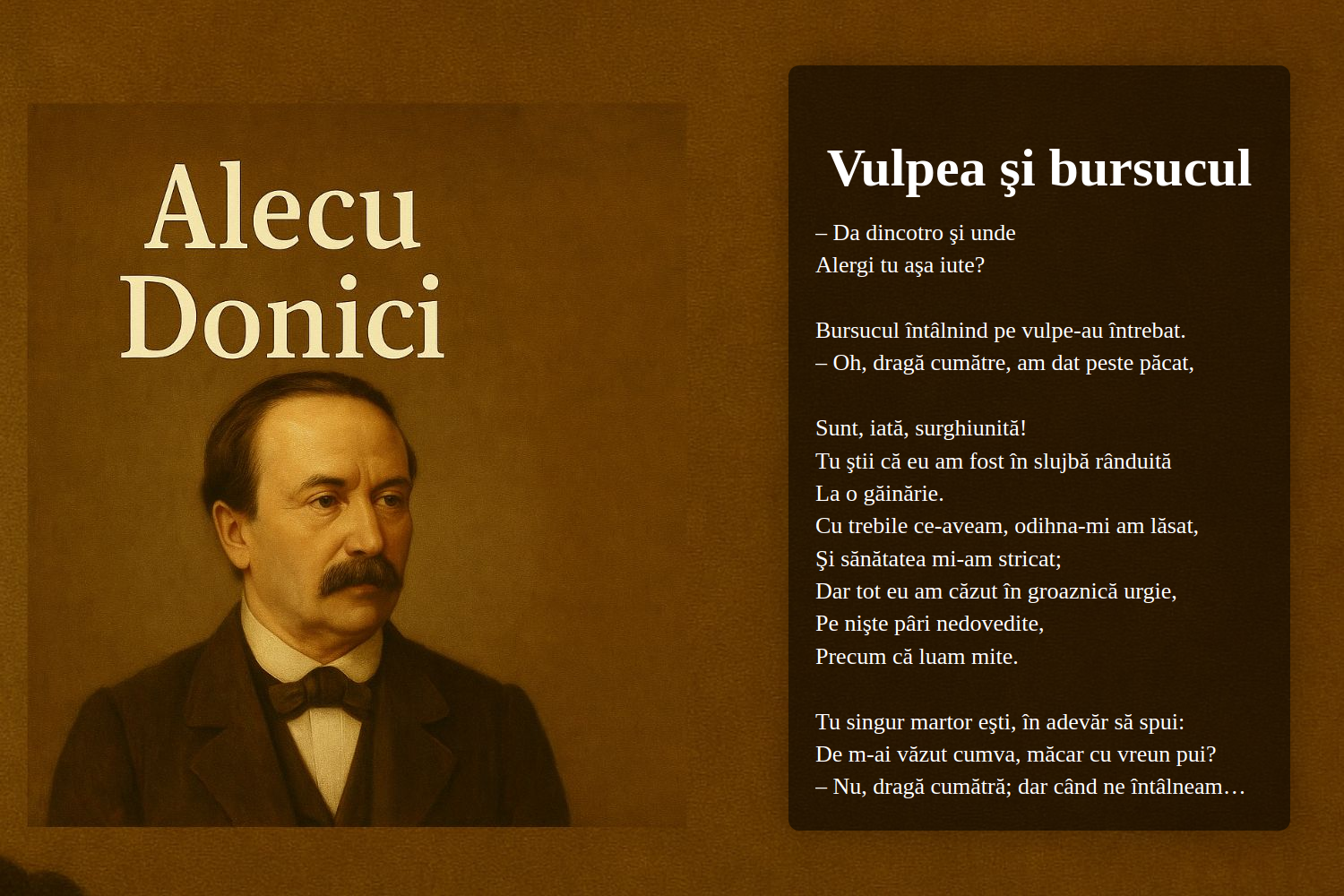 Vulpea şi bursucul