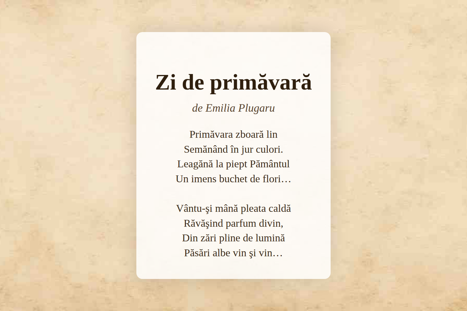Zi de primăvară