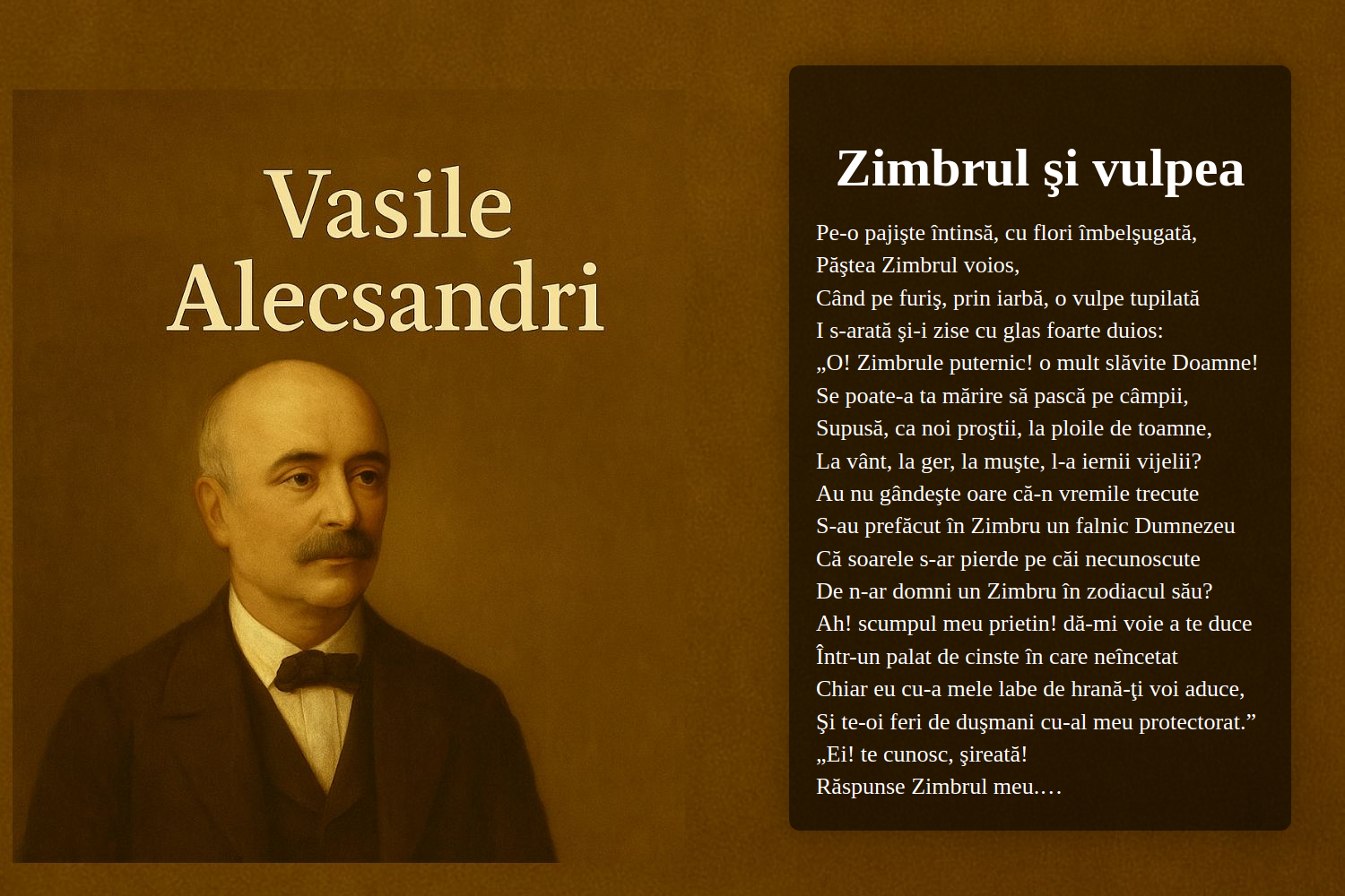 Zimbrul şi vulpea