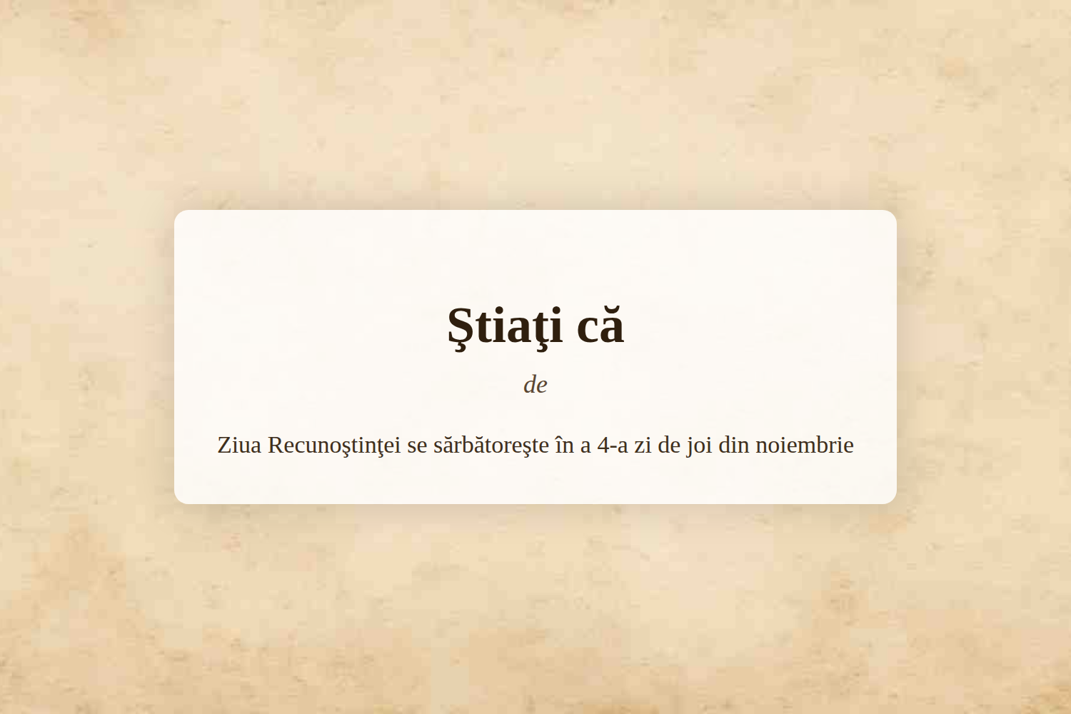 Ştiaţi că