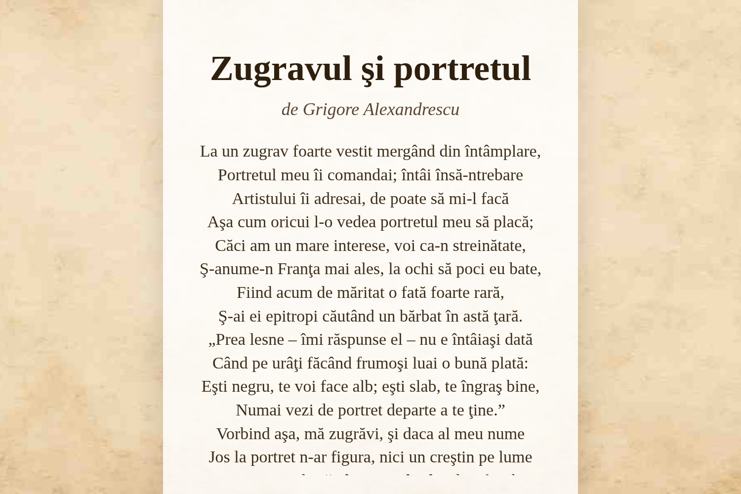 Zugravul şi portretul
